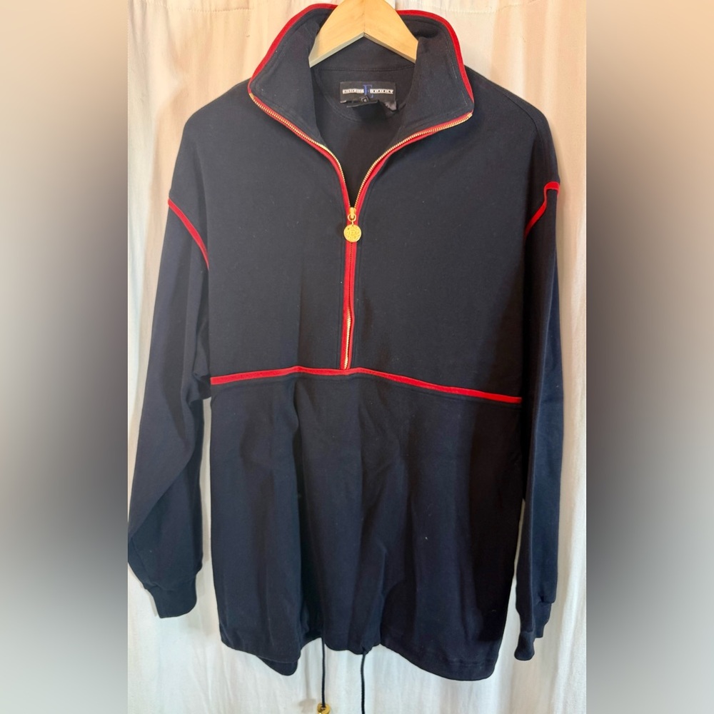 Escada Sport Navy Pullover with Red Trim